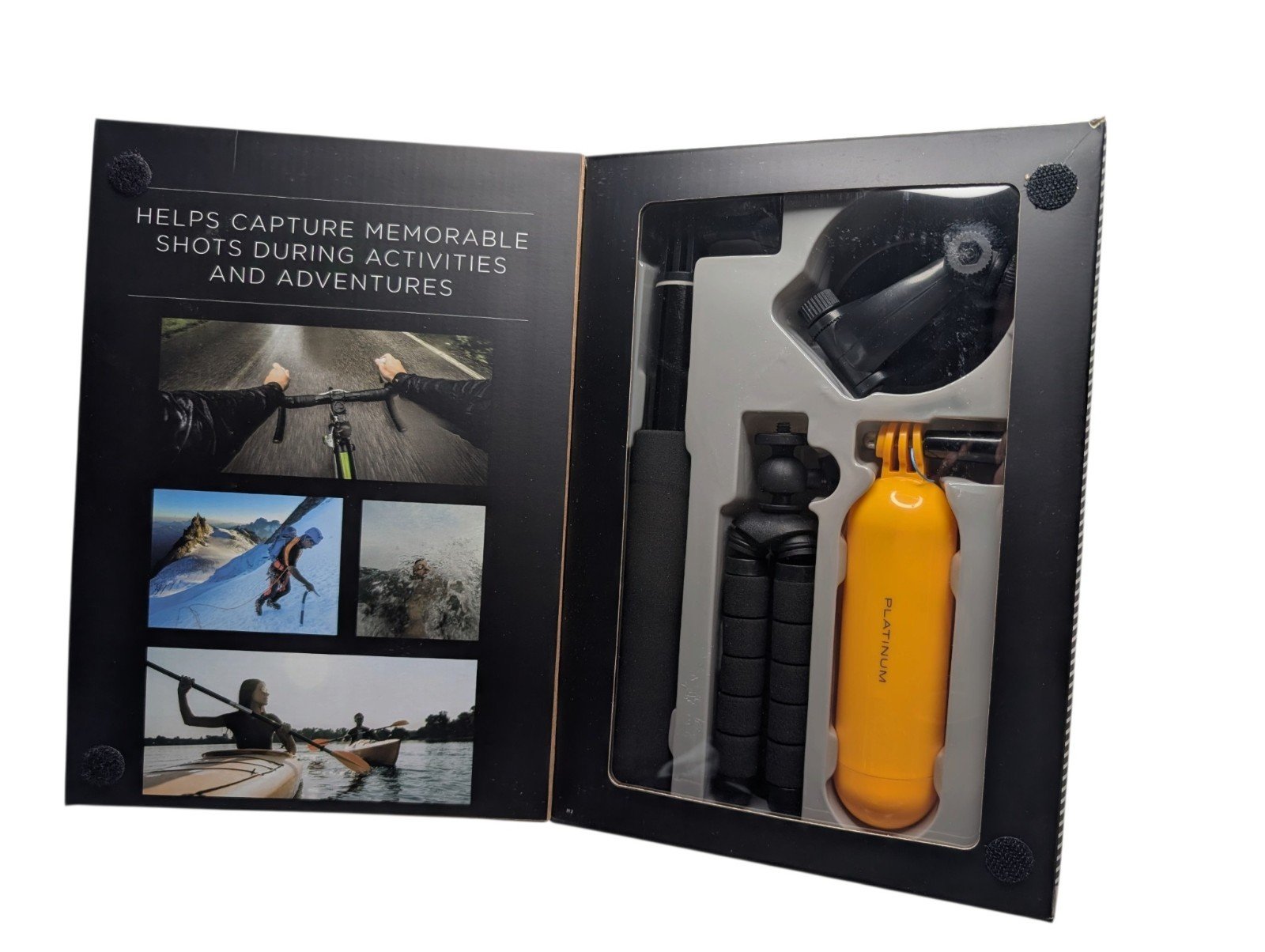 Platinum PT-GPK21 Essential GoPro Accessory Kit Mounts Tripod Open Box - Image 2