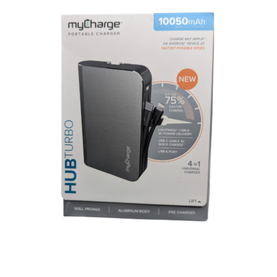 Open Box Central: Discounted Electronics 8 myCharge HUB Turbo 10050mAh Portable PowerBank Charger Lightning USBC Wall Plug